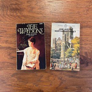 Set of 2 Jane Austen Vintage Books, "The Watsons" and "Northanger Abbey"